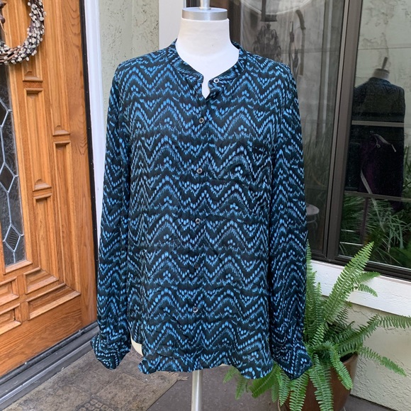 A.L.C Women’s Silk Button Down Shirt Long Sleeve 8 - Picture 1 of 11